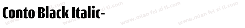 Conto Black Italic字体转换